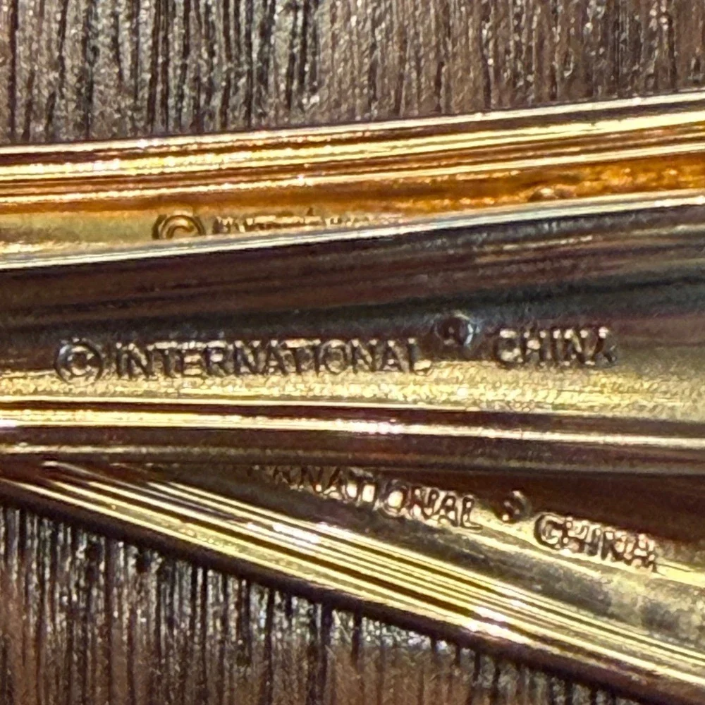 International Silver San Marcos Gold Electroplated Flatware Serving Spoon 13 Pc